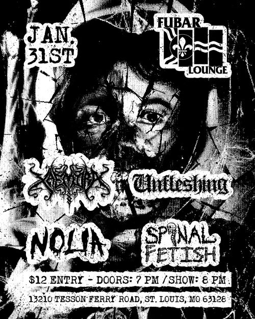 Xaemora, Unfleshing, Spinal Fetish, Nolia @ Fubar Lounge