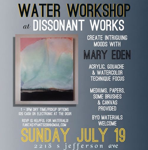Water Workshop with Artist in Residence Mary Eden