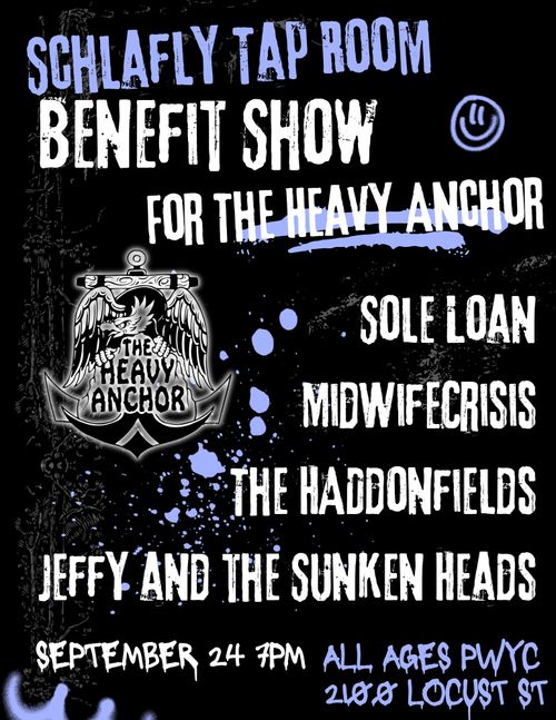 Heavy Anchor Benefit Show ft. Jeffy & the Sunken Heads, The Haddonfields, Midwife Crisis, and Sole Loan