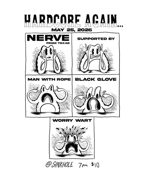 Nerve w/ Man With Rope, Black Glove, Worry Wart